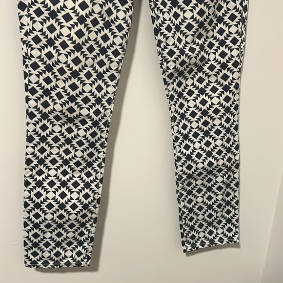 J Crew Toothpick Ankle Geometric Patterned Pants Size 28 - Picture 2 of 6